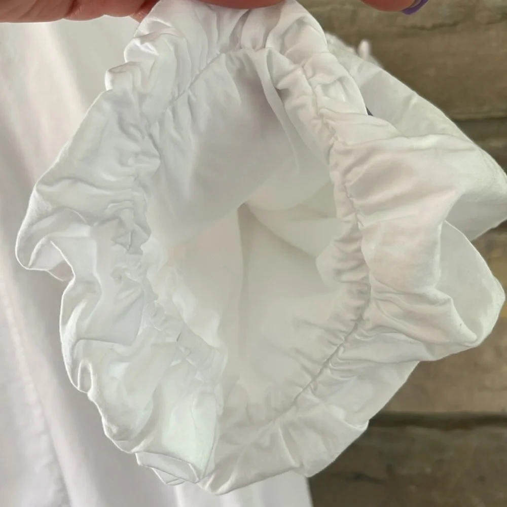 VELVET by Graham & Spencer White Off-the-Shoulder Women's Top Puff Sleeves Med - Picture 14 of 14